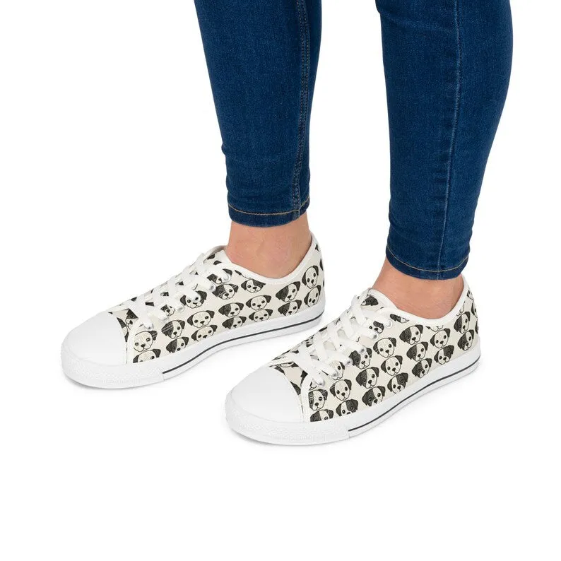 Colorful Women's Low Top Sneaker Dog Print Sneakers