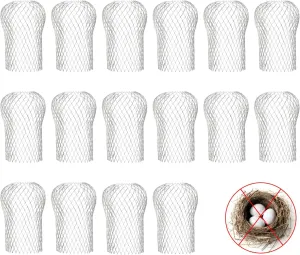 CONLI 16 Pack Aluminum Mesh Gutter Guard, Expandable Downspout Filter Gutter Downspout Guard Protectors for Preventing Blockage from Leaves and Debris