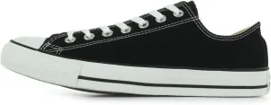 Converse Chuck Taylor All Star Canvas Low Top Sneaker, Black/White ,5 US Men/7 US Women