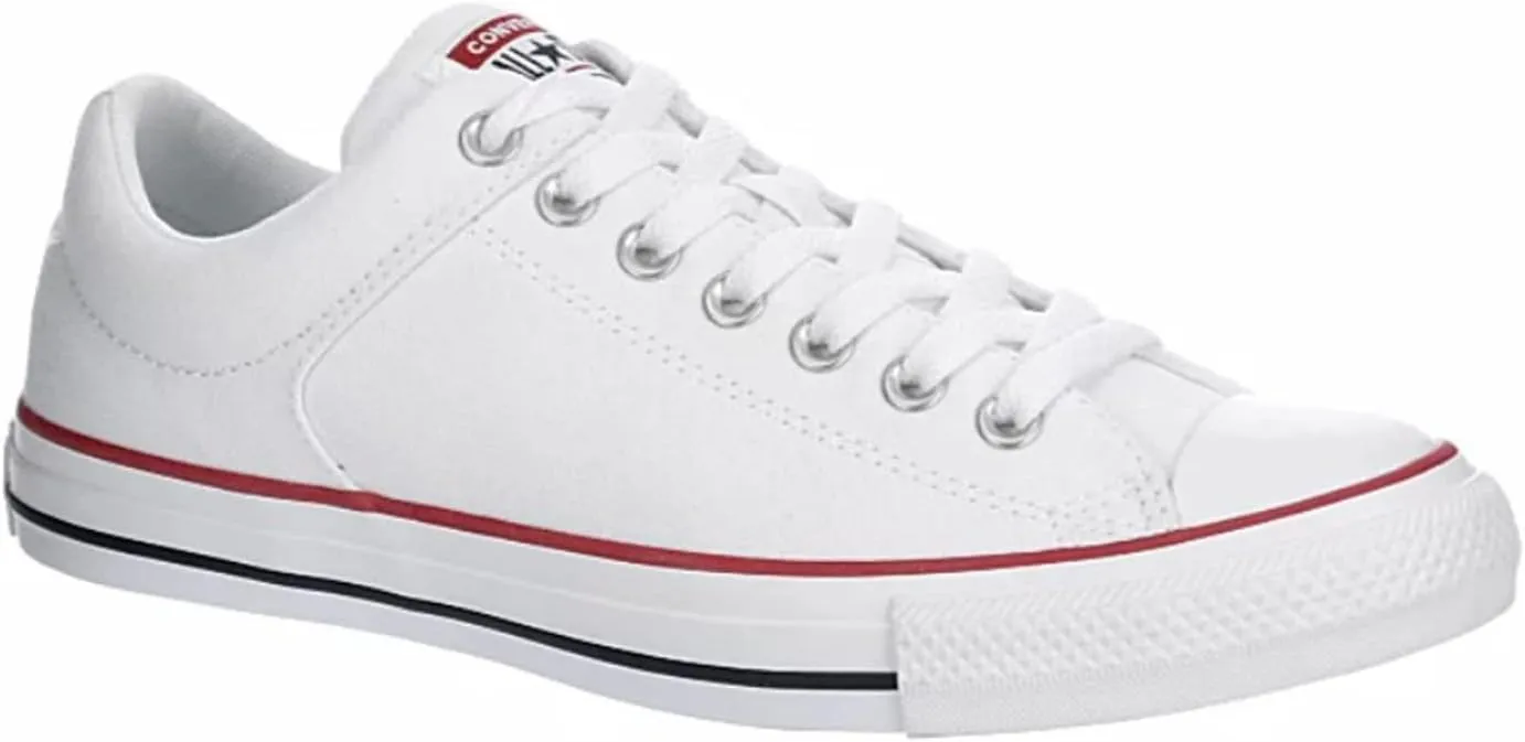 Converse Unisex Chuck Taylor All Star High Street Low Design Lace Up Style Sneaker - White/Garnet/Navy 10