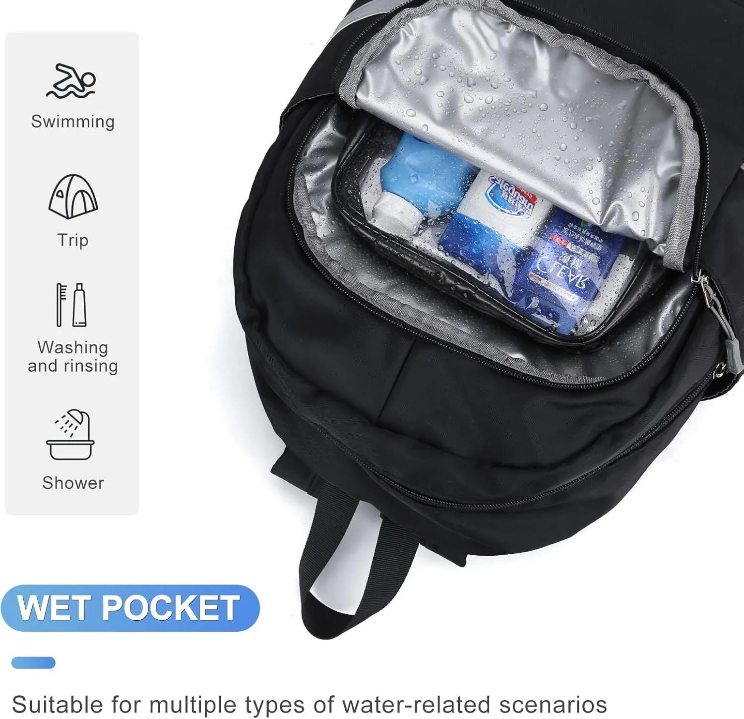 Coofay Gym Backpack for Women - Waterproof, Lightweight, Sports Travel Gym Bag with Shoe Compartment