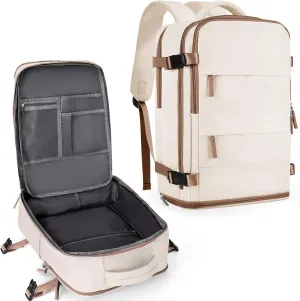 coowoz Large Travel Backpack For Women Men,Carry On Backpack,Hiking Backpack Outdoor Sports Rucksack Casual Daypack travel essentials(Beige Brown)