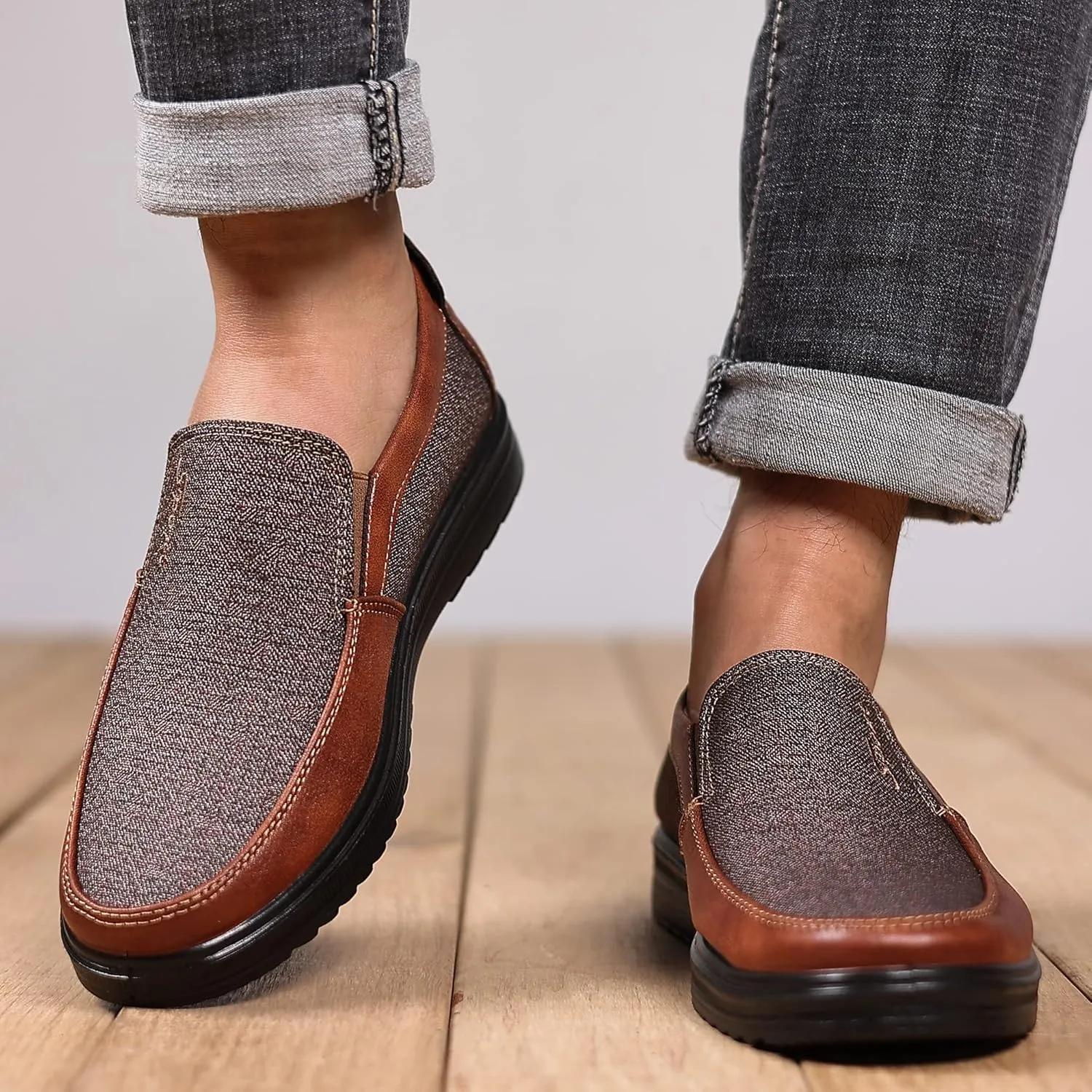 COSIDRAM Mens Loafer Casual Shoes Comfort Lightweight Driving Travel Walking Shoes for Adult Male