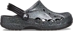 Crocs Baya Glitter Clog, Black/Multi, 4 US Unisex Toddler