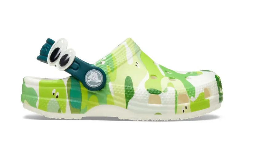 Crocs Classic Glow Slime Monsters Clogs- Glow Green