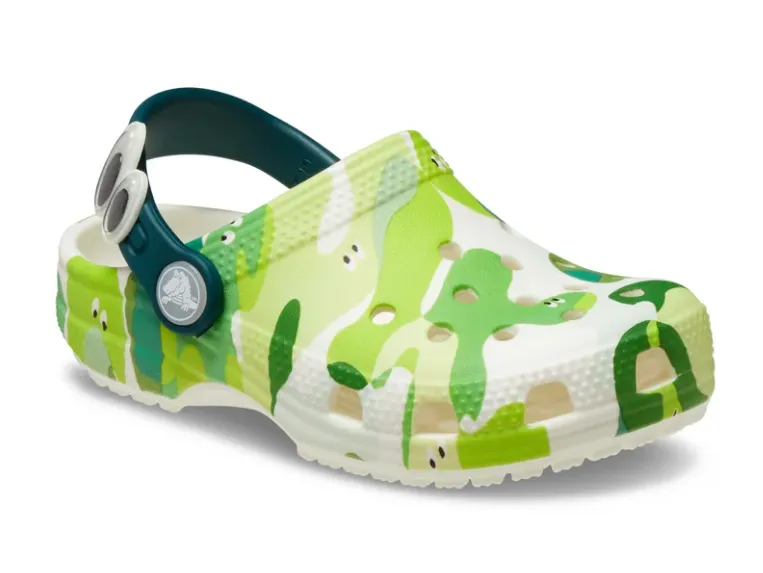 Crocs Classic Glow Slime Monsters Clogs- Glow Green