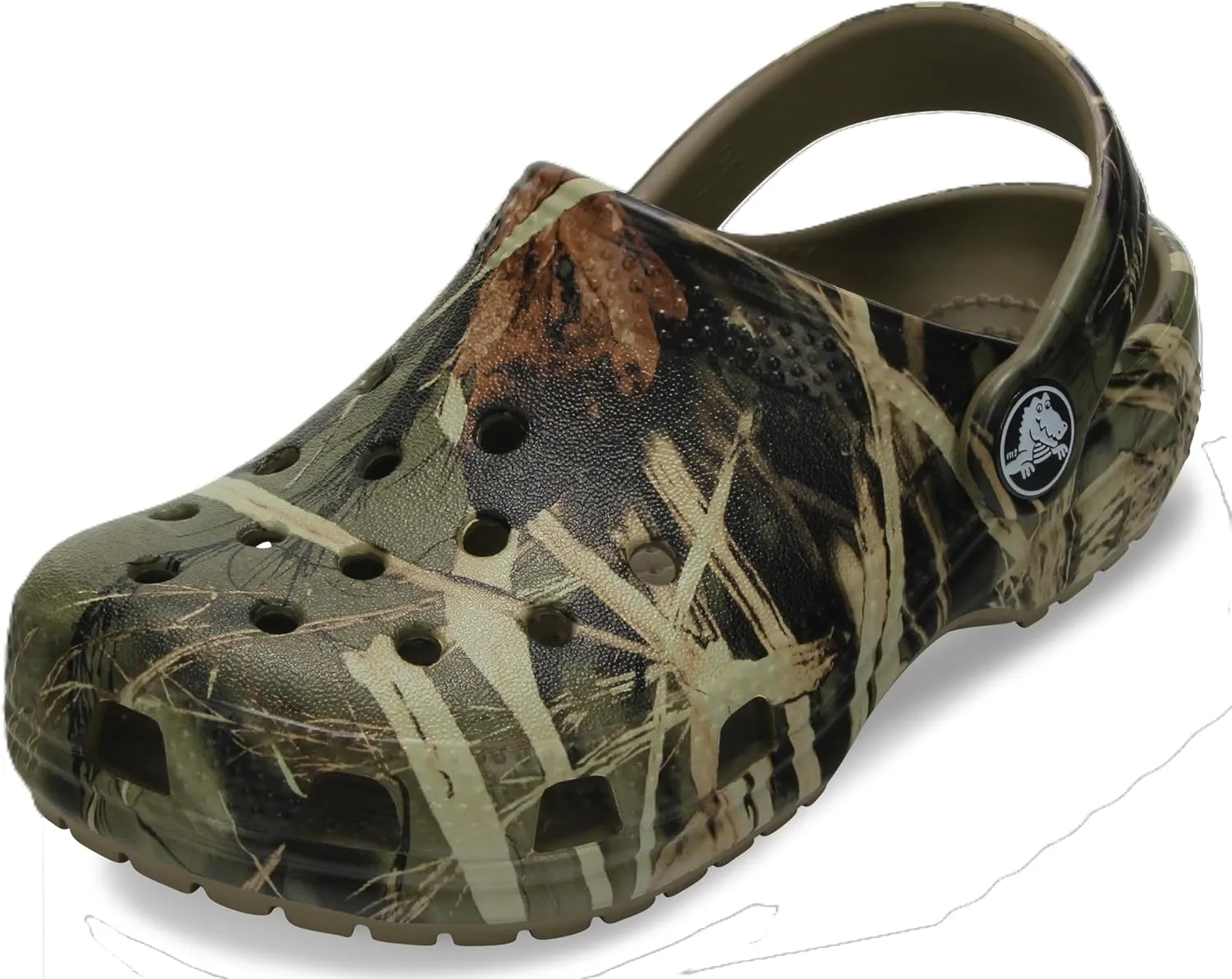 Crocs Kids' Classic Realtree Clog | Camo Shoes, Khaki, 6 Big Kid