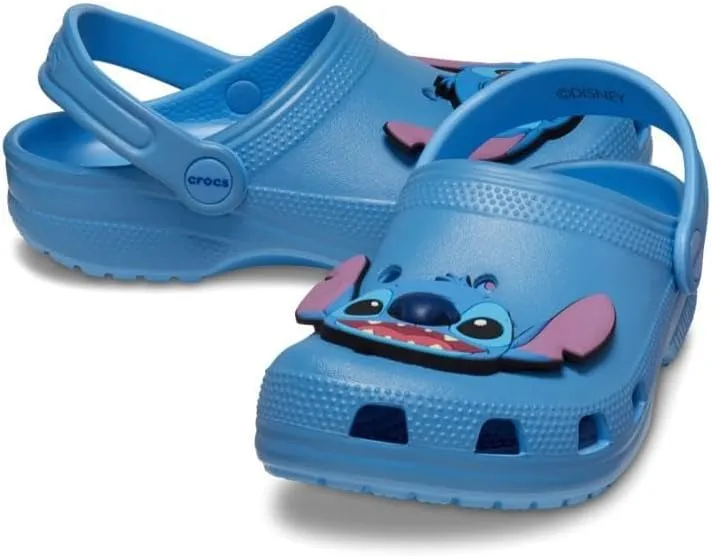 Crocs Kids Stitch Classic Clogs for Kids - Ethylene Vinyl Acetate – Round Toe Design – Pivot Heel Strap