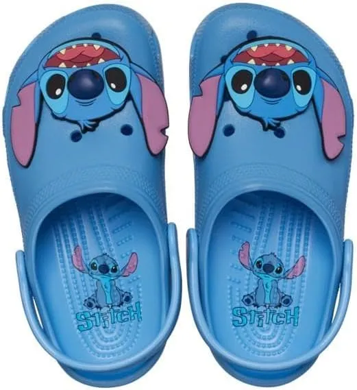 Crocs Kids Stitch Classic Clogs for Kids - Ethylene Vinyl Acetate – Round Toe Design – Pivot Heel Strap