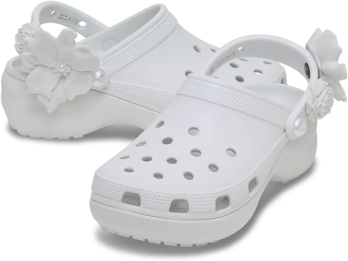 Crocs Women's Classic Platform Pearl Clog