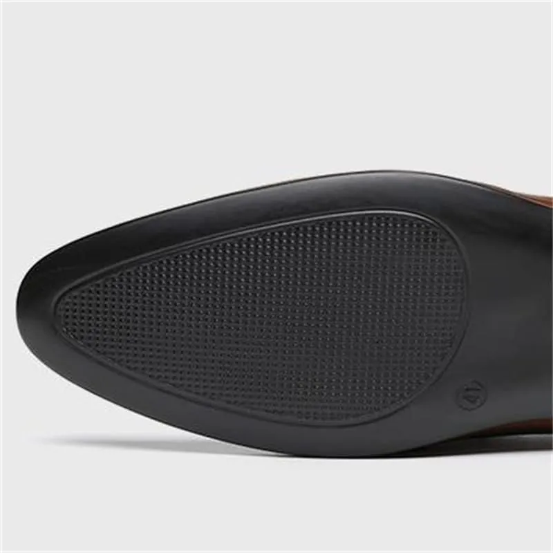 CSCDD Men's Brushed Design Casual Pedal Business Formal Leather Shoes Men Gentleman Foot Loafers Breathable Shoes Suitable for Daily Travel and Driving