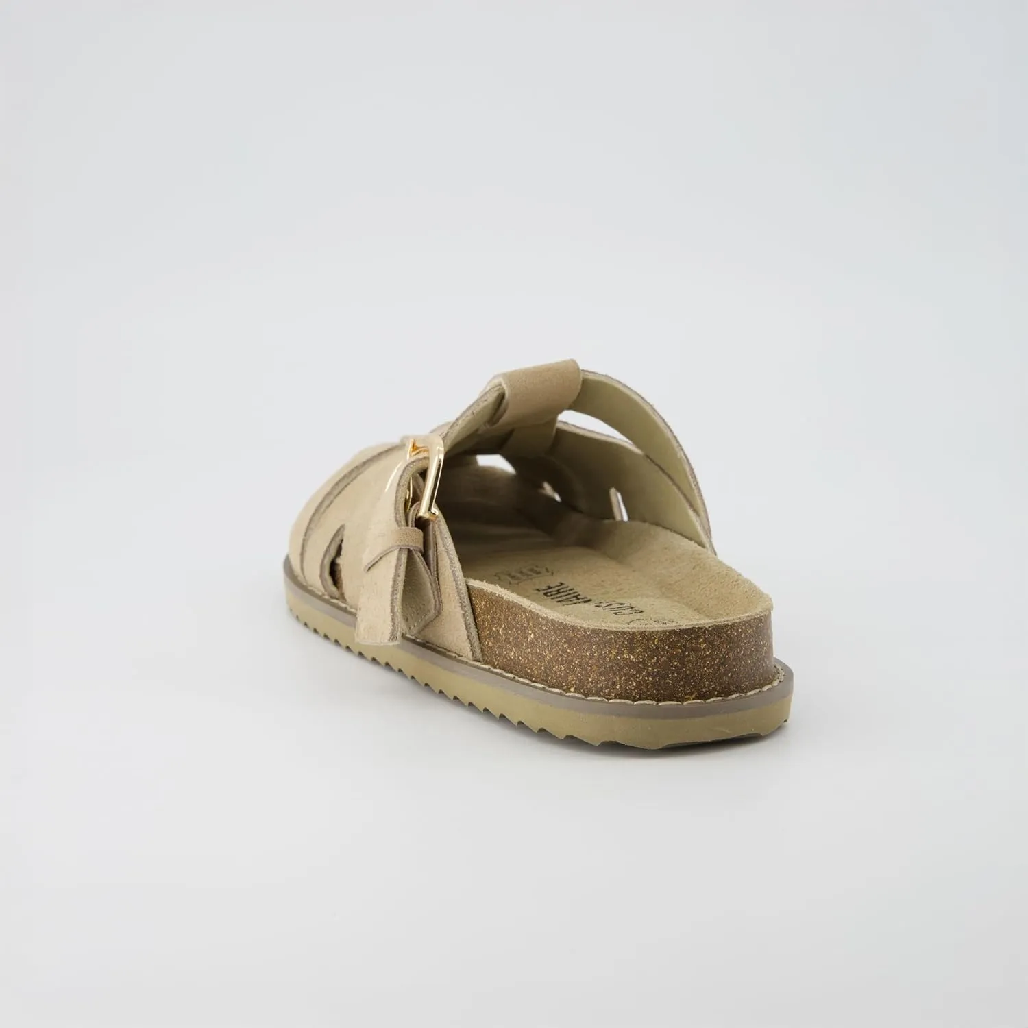CUSHIONAIRE Benson Women’s Fisherman Clog – Suede Slip-On Sandal with Adjustable Buckle & Contoured Cork Footbed