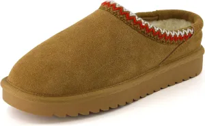 CUSHIONAIRE Keto Womens Slippers Slip-On Suede Mule Slipper - Cozy & Stylish, Memory Foam & Faux Fur Lining, Wide Widths Available