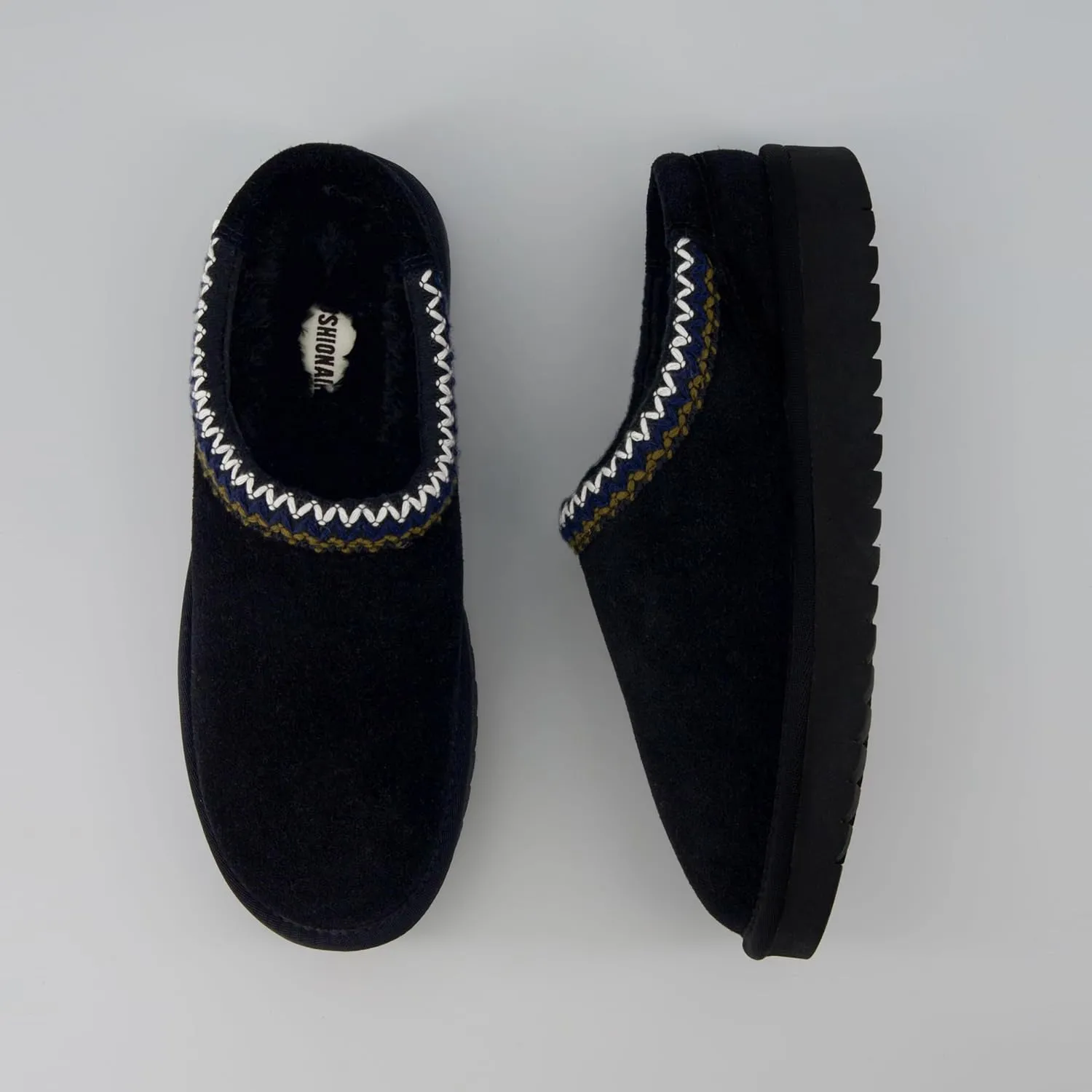 CUSHIONAIRE Keto Womens Slippers Slip-On Suede Mule Slipper - Cozy & Stylish, Memory Foam & Faux Fur Lining, Wide Widths Available