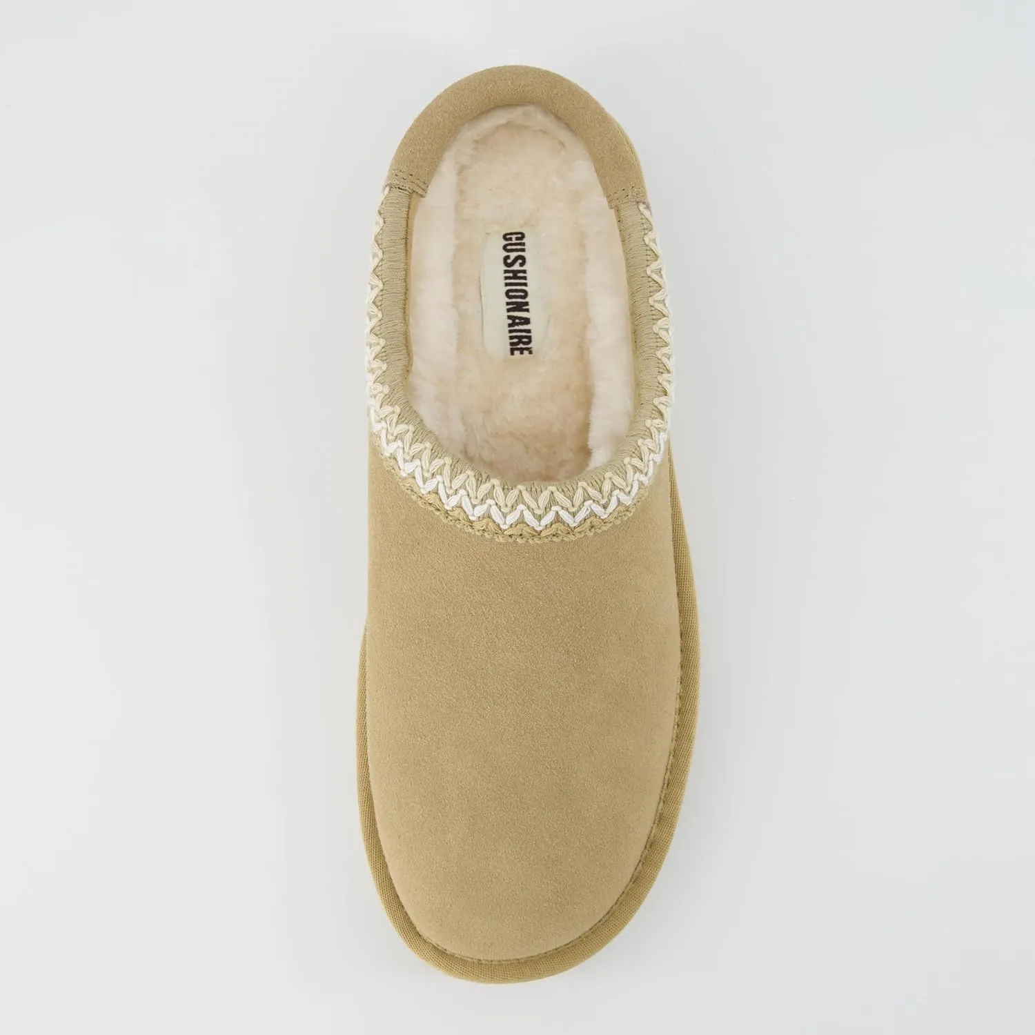 CUSHIONAIRE Keto Womens Slippers Slip-On Suede Mule Slipper - Cozy & Stylish, Memory Foam & Faux Fur Lining, Wide Widths Available