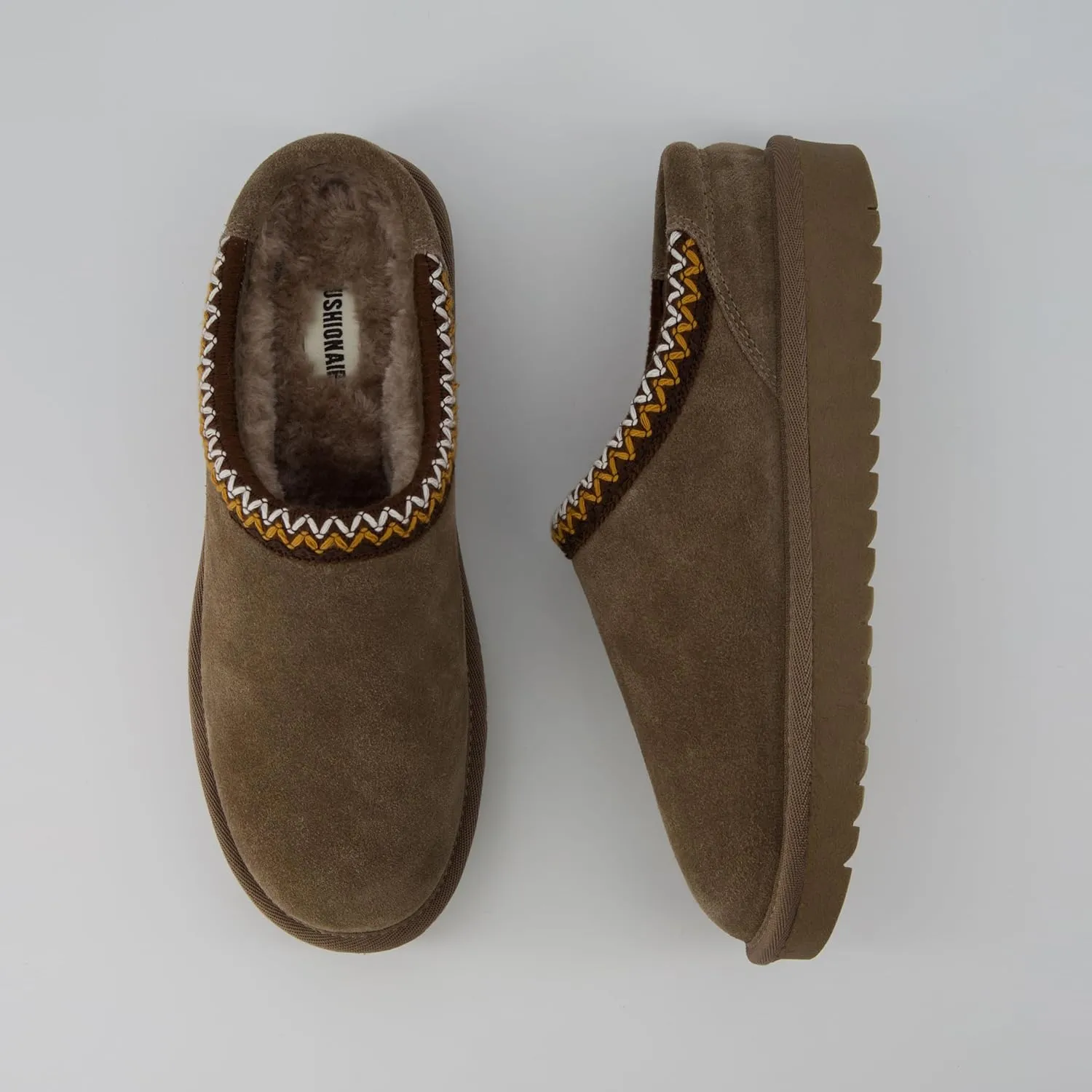CUSHIONAIRE Keto Womens Slippers Slip-On Suede Mule Slipper - Cozy & Stylish, Memory Foam & Faux Fur Lining, Wide Widths Available