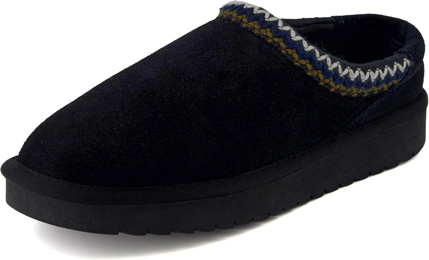 CUSHIONAIRE Keto Womens Slippers Slip-On Suede Mule Slipper - Cozy & Stylish, Memory Foam & Faux Fur Lining, Wide Widths Available