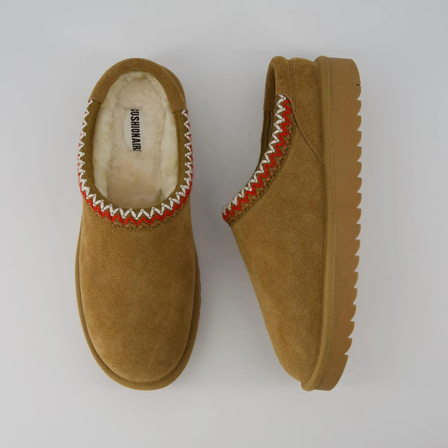 CUSHIONAIRE Keto Womens Slippers Slip-On Suede Mule Slipper - Cozy & Stylish, Memory Foam & Faux Fur Lining, Wide Widths Available
