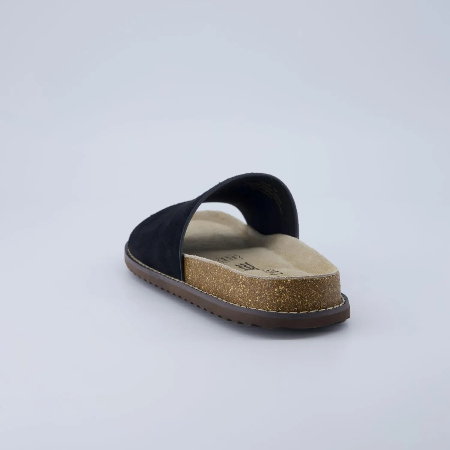 CUSHIONAIRE Ritual Women’s Slide Sandal – Suede Slip-On with Cork Footbed, Contoured Insole & Flexible Lightweight Outsole