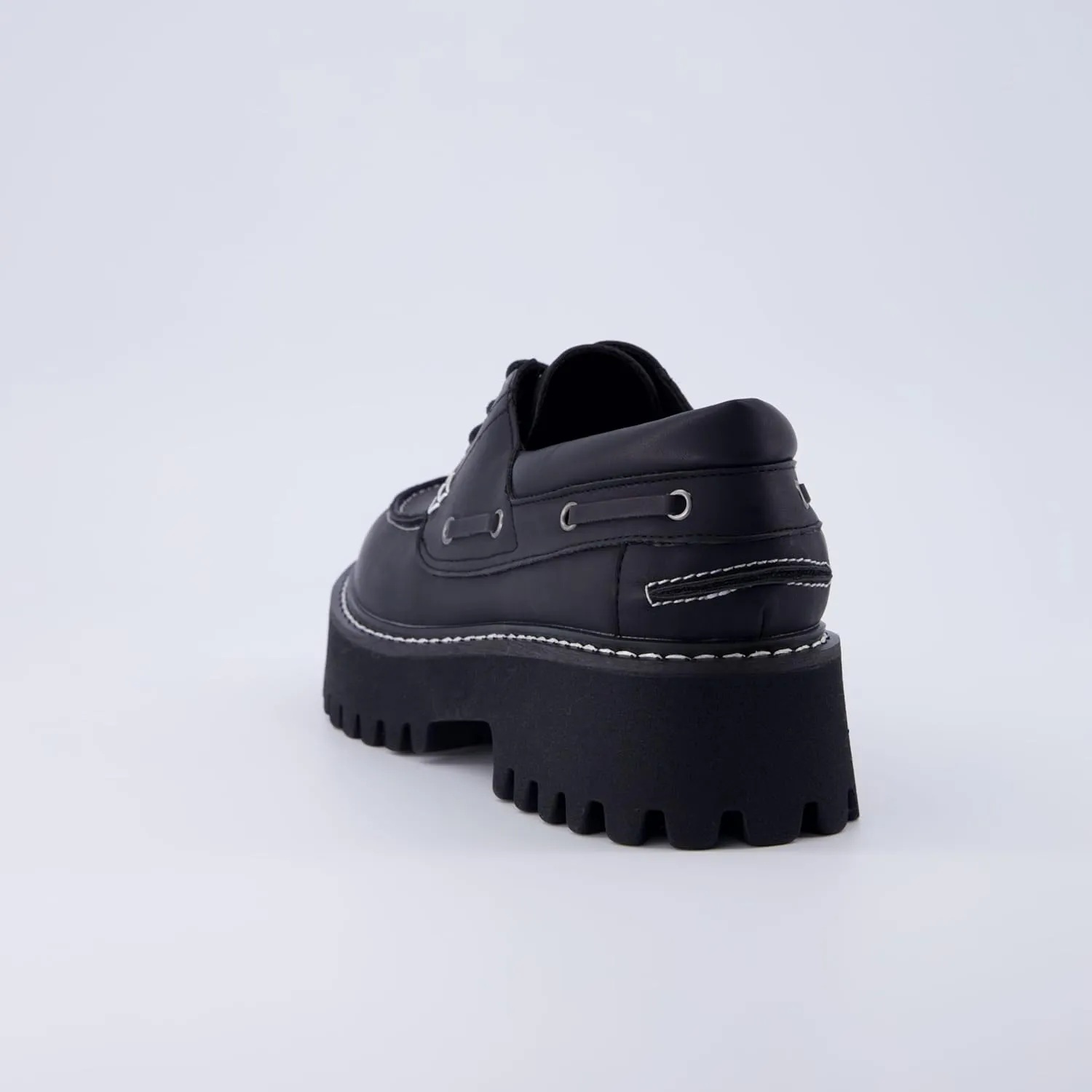 CUSHIONAIRE Women's Beam Chunky Boat Loafer  Memory Foam, Wide Widths Available