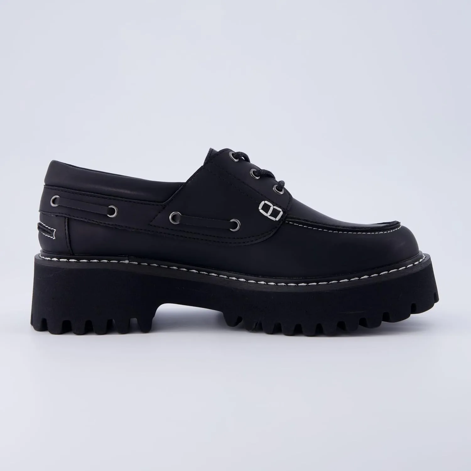 CUSHIONAIRE Women's Beam Chunky Boat Loafer  Memory Foam, Wide Widths Available