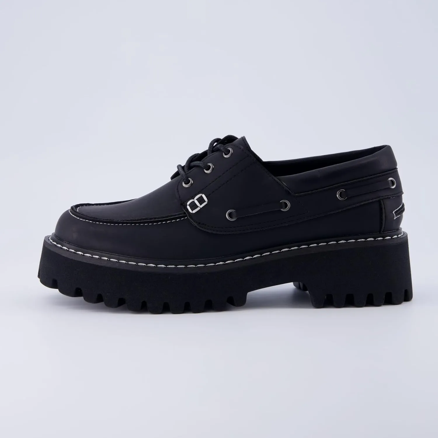CUSHIONAIRE Women's Beam Chunky Boat Loafer  Memory Foam, Wide Widths Available