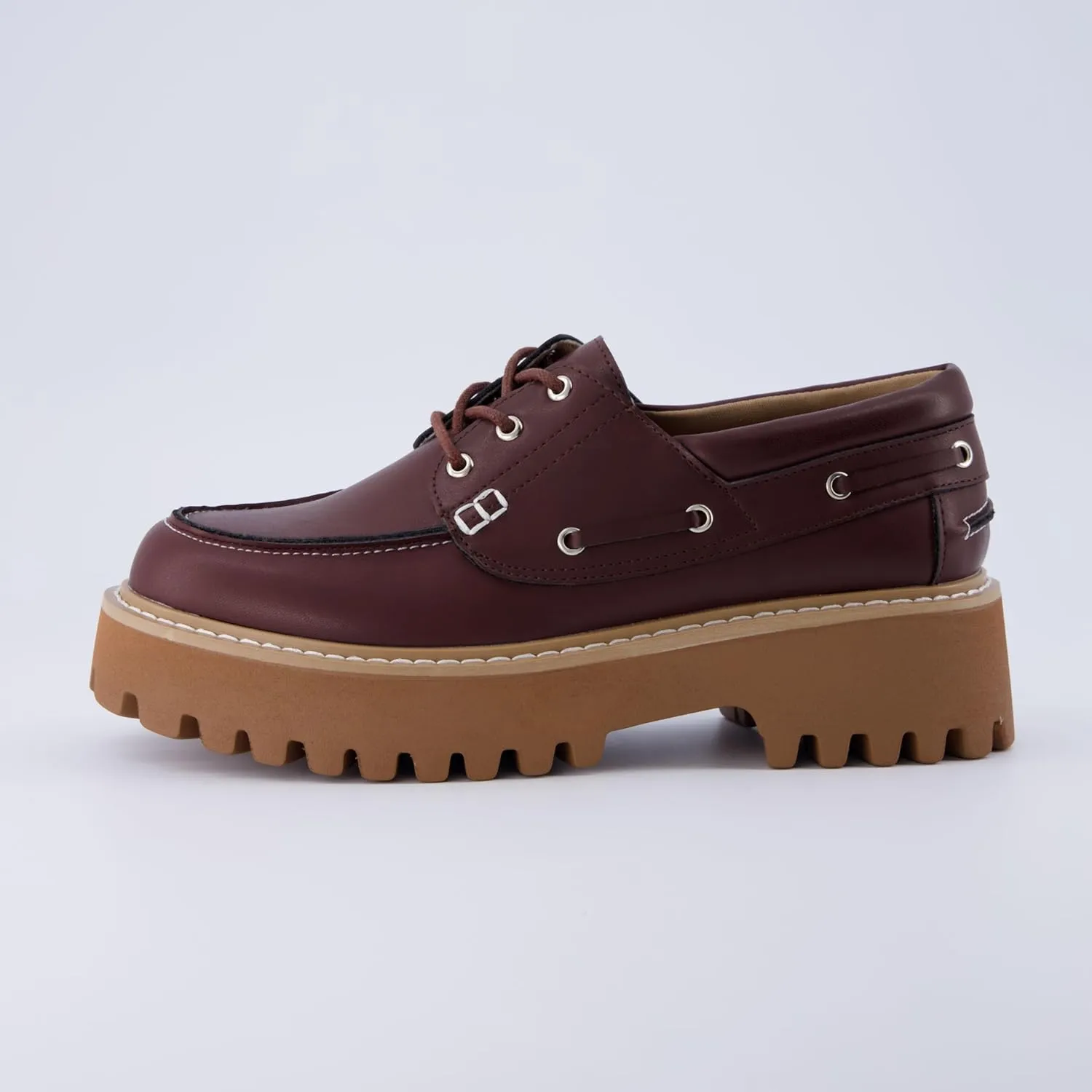 CUSHIONAIRE Women's Beam Chunky Boat Loafer  Memory Foam, Wide Widths Available