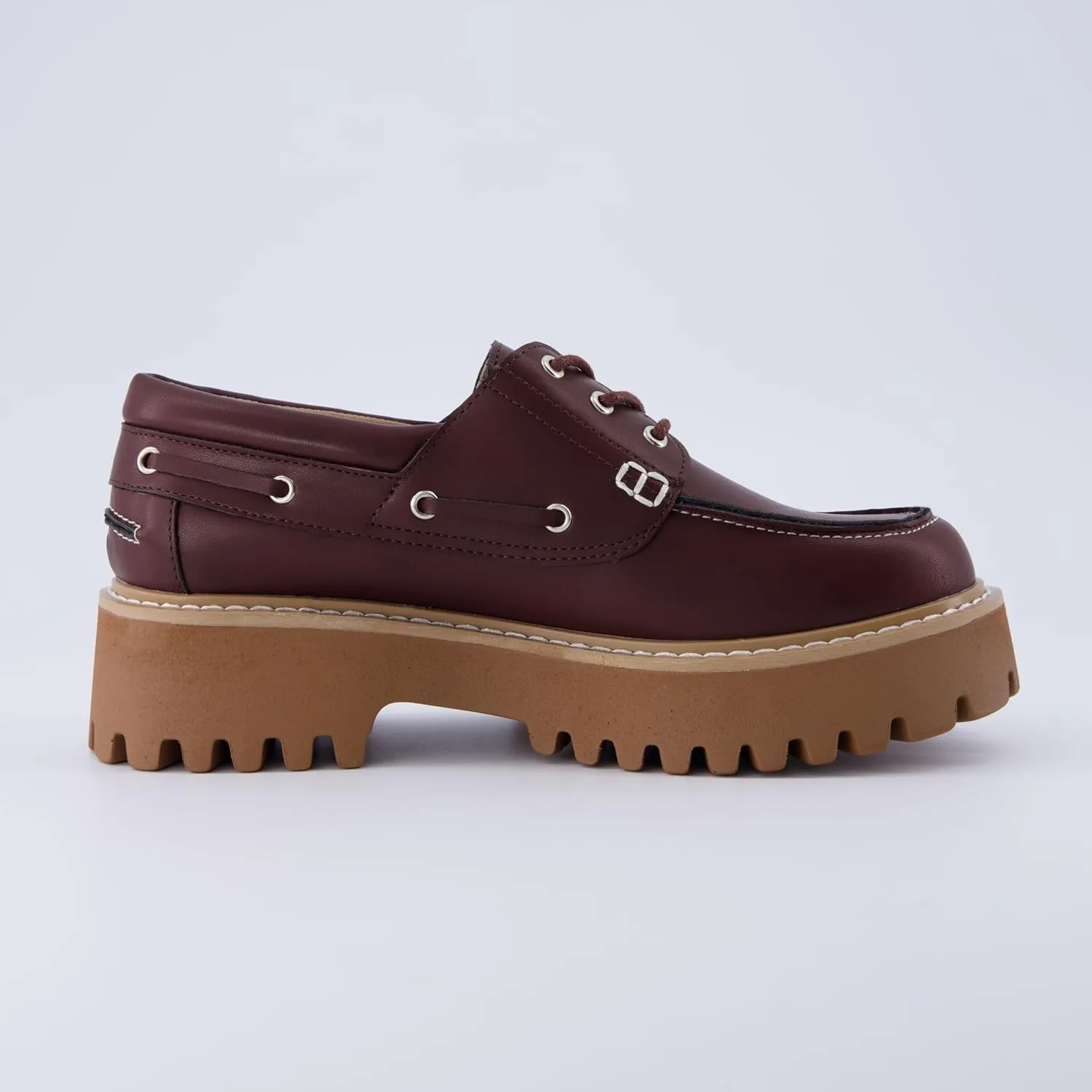 CUSHIONAIRE Women's Beam Chunky Boat Loafer  Memory Foam, Wide Widths Available