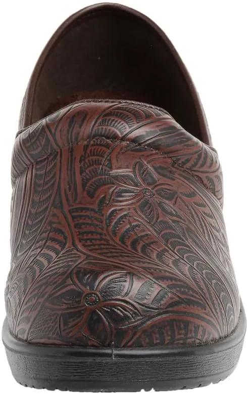 CUSHIONAIRE Women's Claire Slip-On Clog, Vegan Leather, Memory Foam, Lightweight Comfort Clog with 1.5-Inch Heel