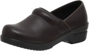 CUSHIONAIRE Women's Claire Slip-On Clog, Vegan Leather, Memory Foam, Lightweight Comfort Clog with 1.5-Inch Heel