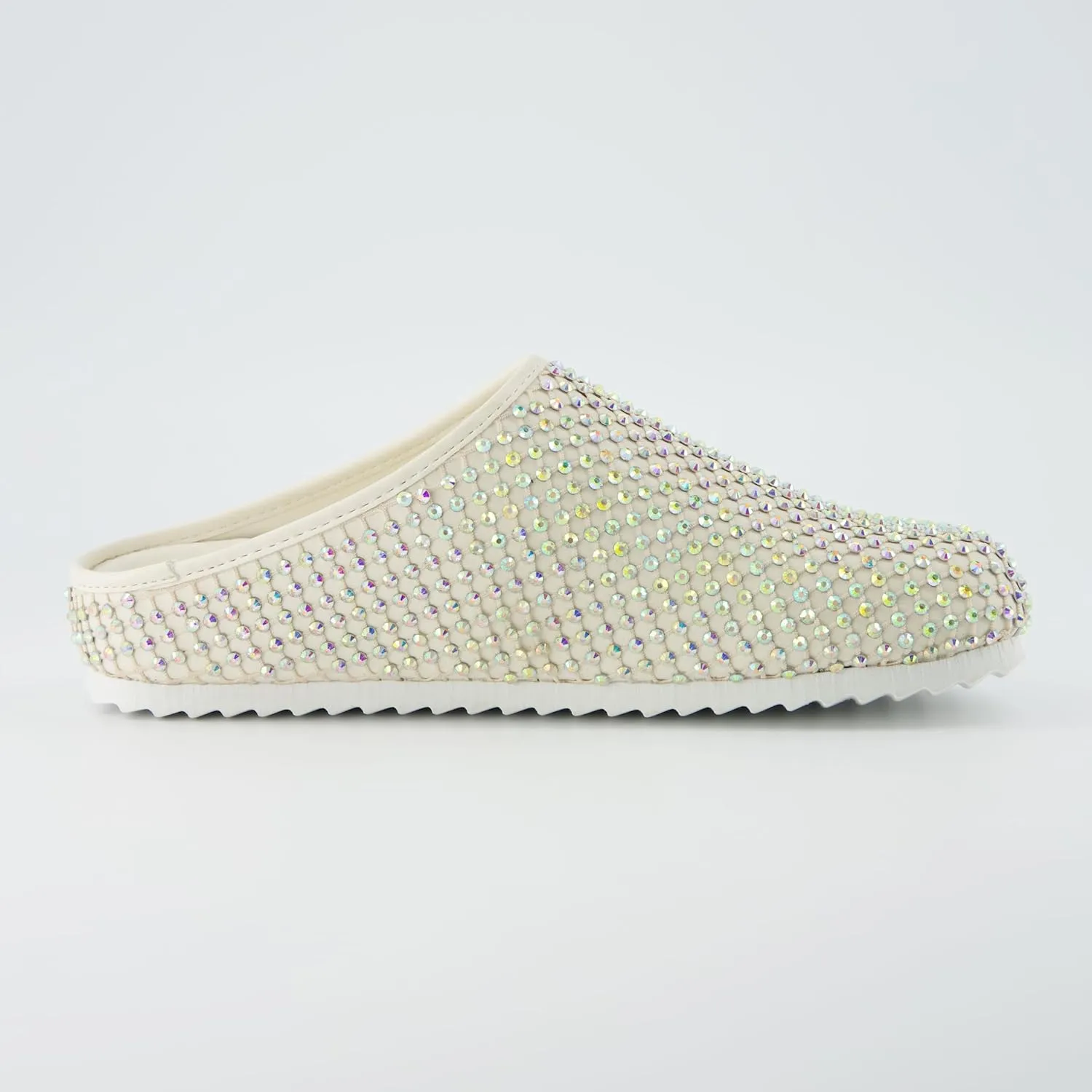 CUSHIONAIRE Women's Shimmer Rhinestone Bling Footbed Clog with  Comfort