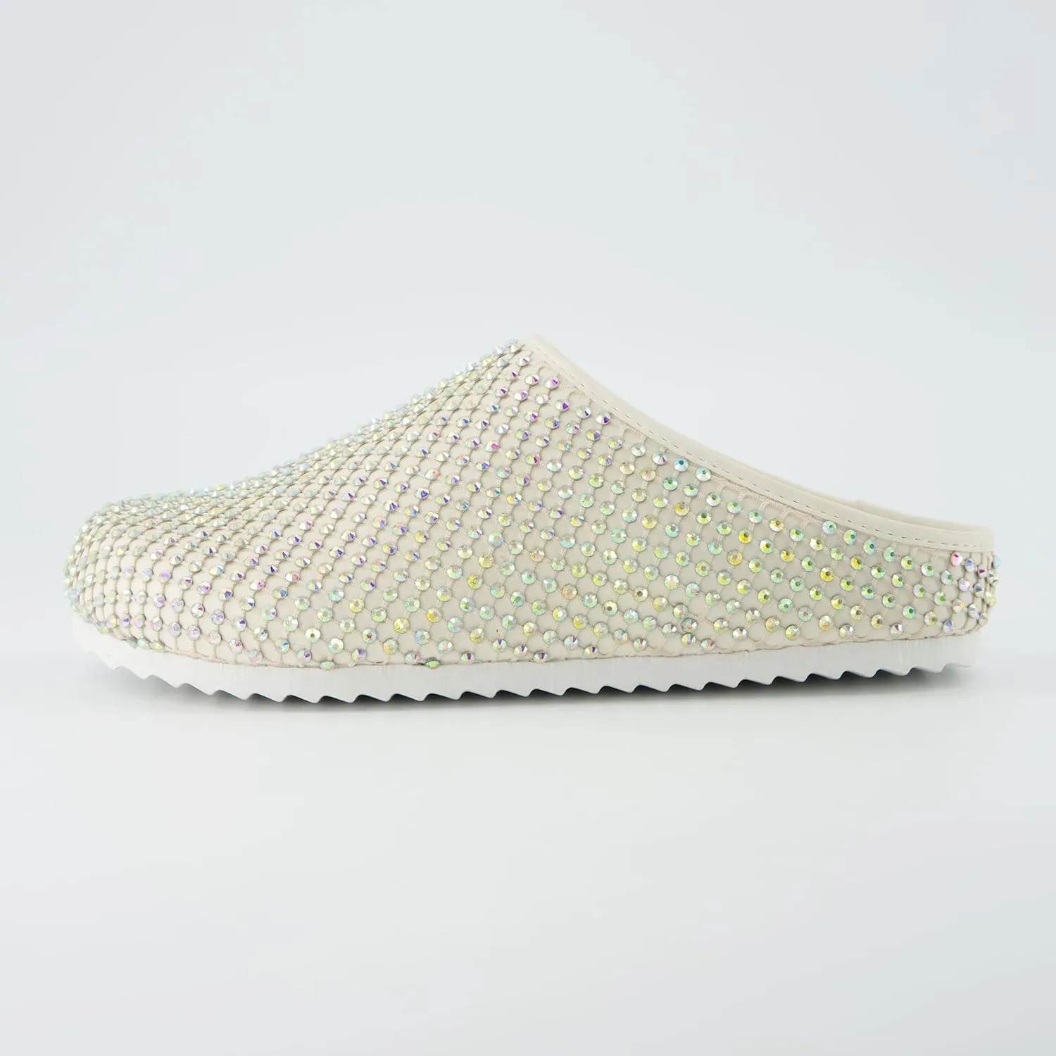CUSHIONAIRE Women's Shimmer Rhinestone Bling Footbed Clog with  Comfort