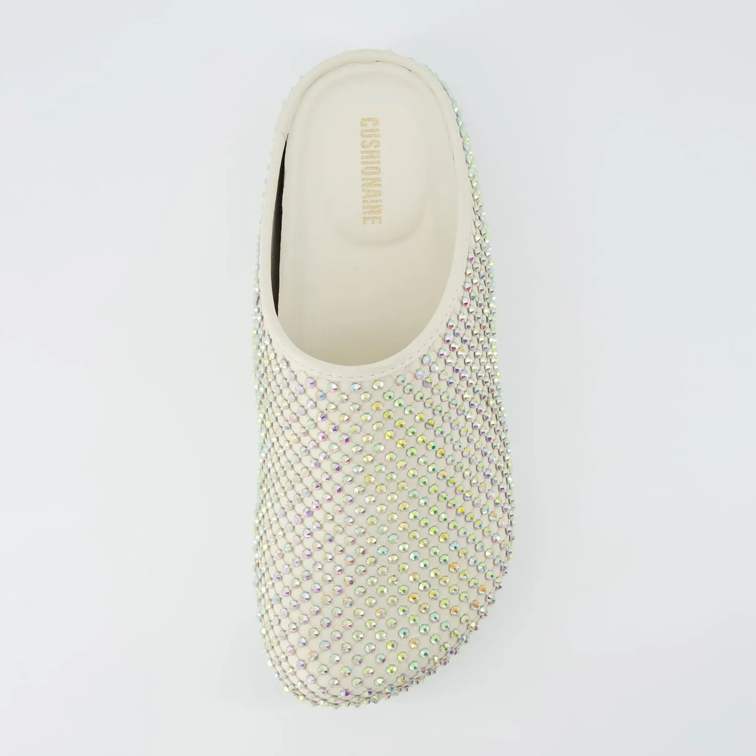 CUSHIONAIRE Women's Shimmer Rhinestone Bling Footbed Clog with  Comfort