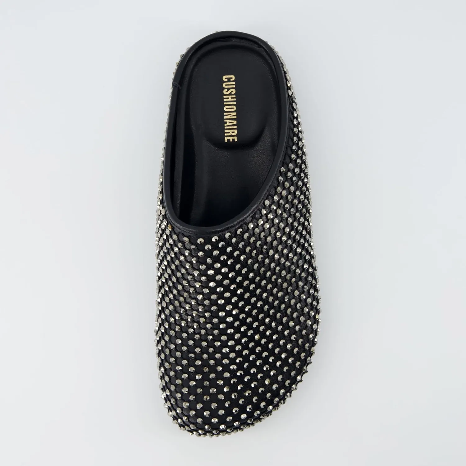 CUSHIONAIRE Women's Shimmer Rhinestone Bling Footbed Clog with  Comfort