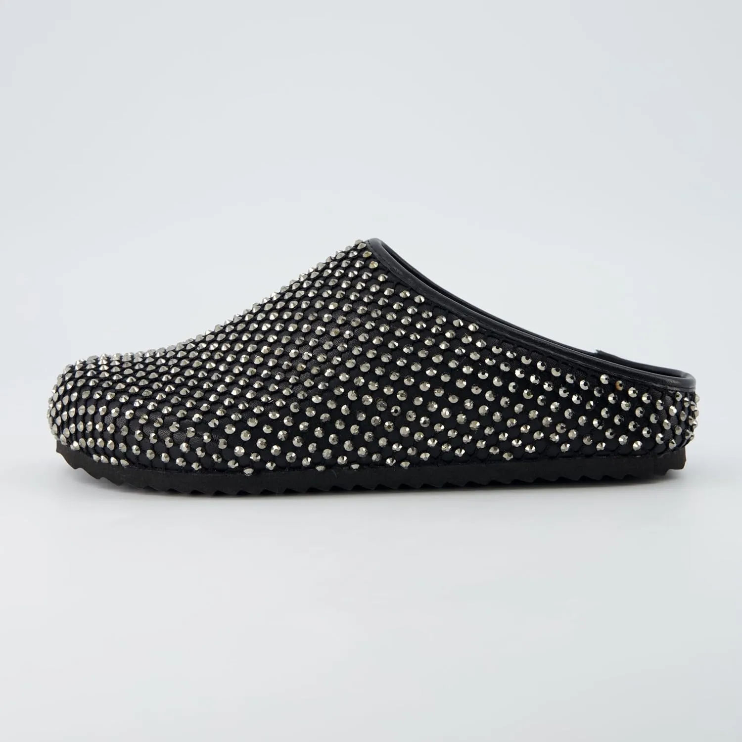 CUSHIONAIRE Women's Shimmer Rhinestone Bling Footbed Clog with  Comfort