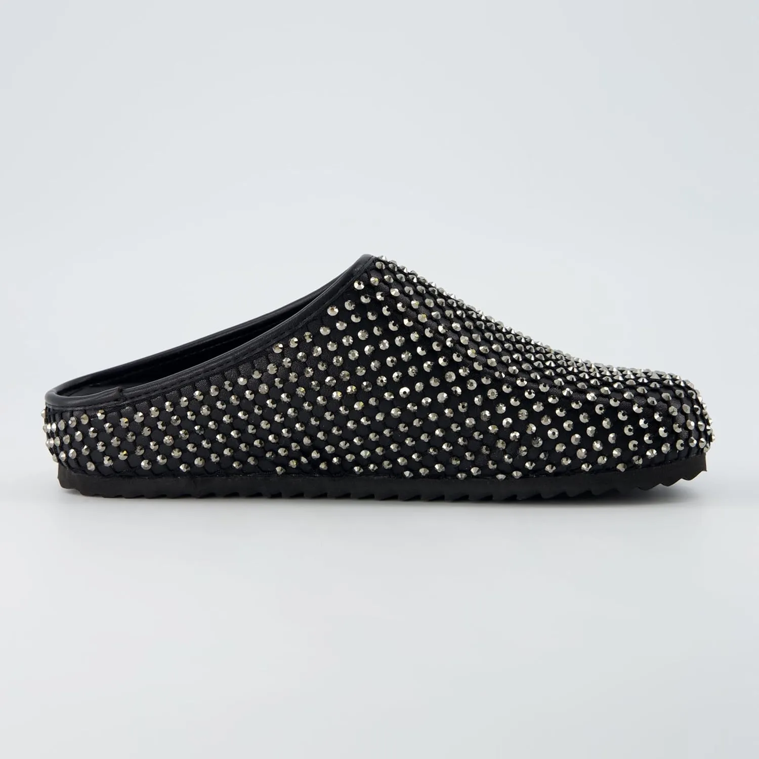 CUSHIONAIRE Women's Shimmer Rhinestone Bling Footbed Clog with  Comfort