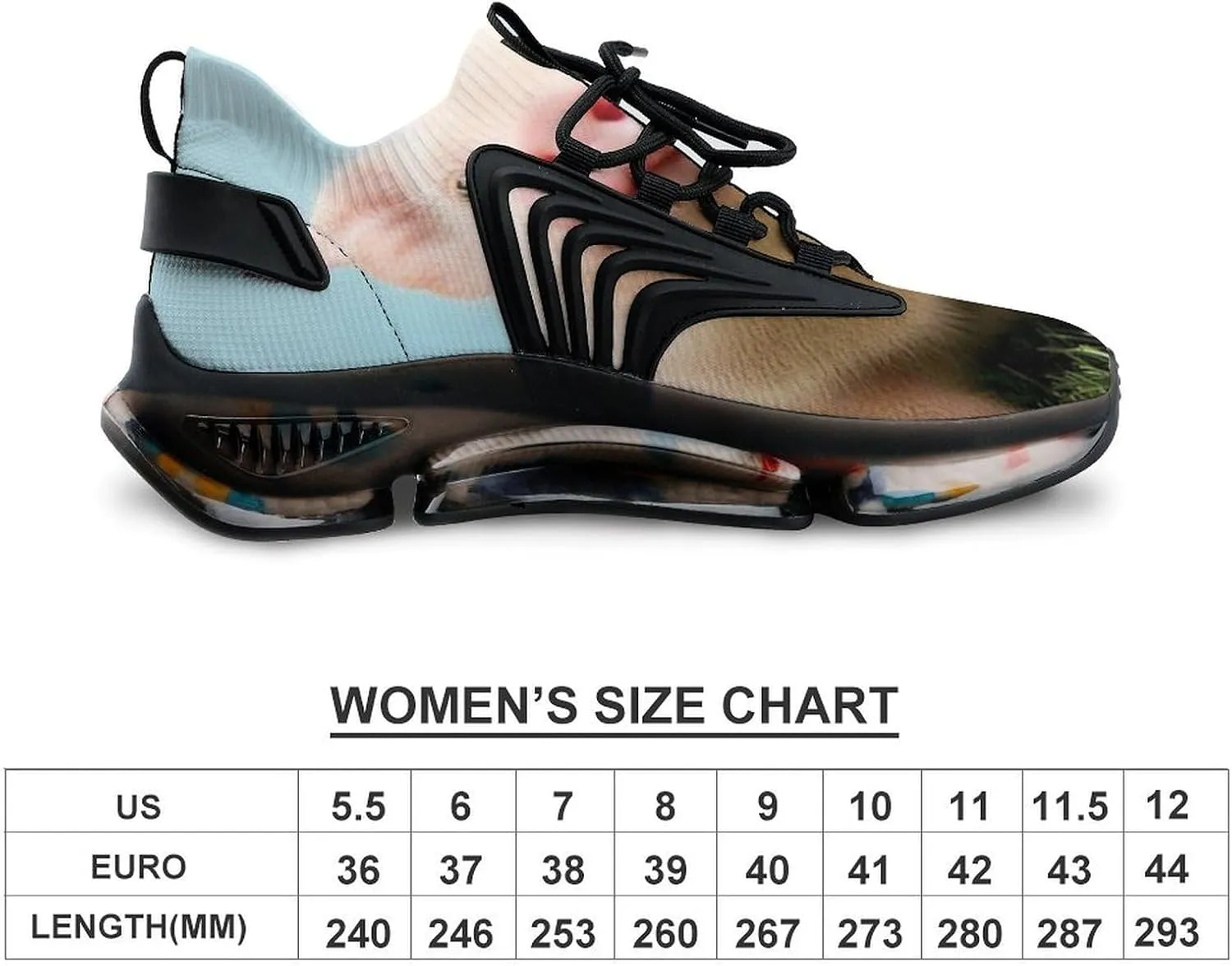 Cute Pig on Grass Lightweight Women's Sneakers Running Tennis Shoes Walking Sportswear Gym Travel for Men