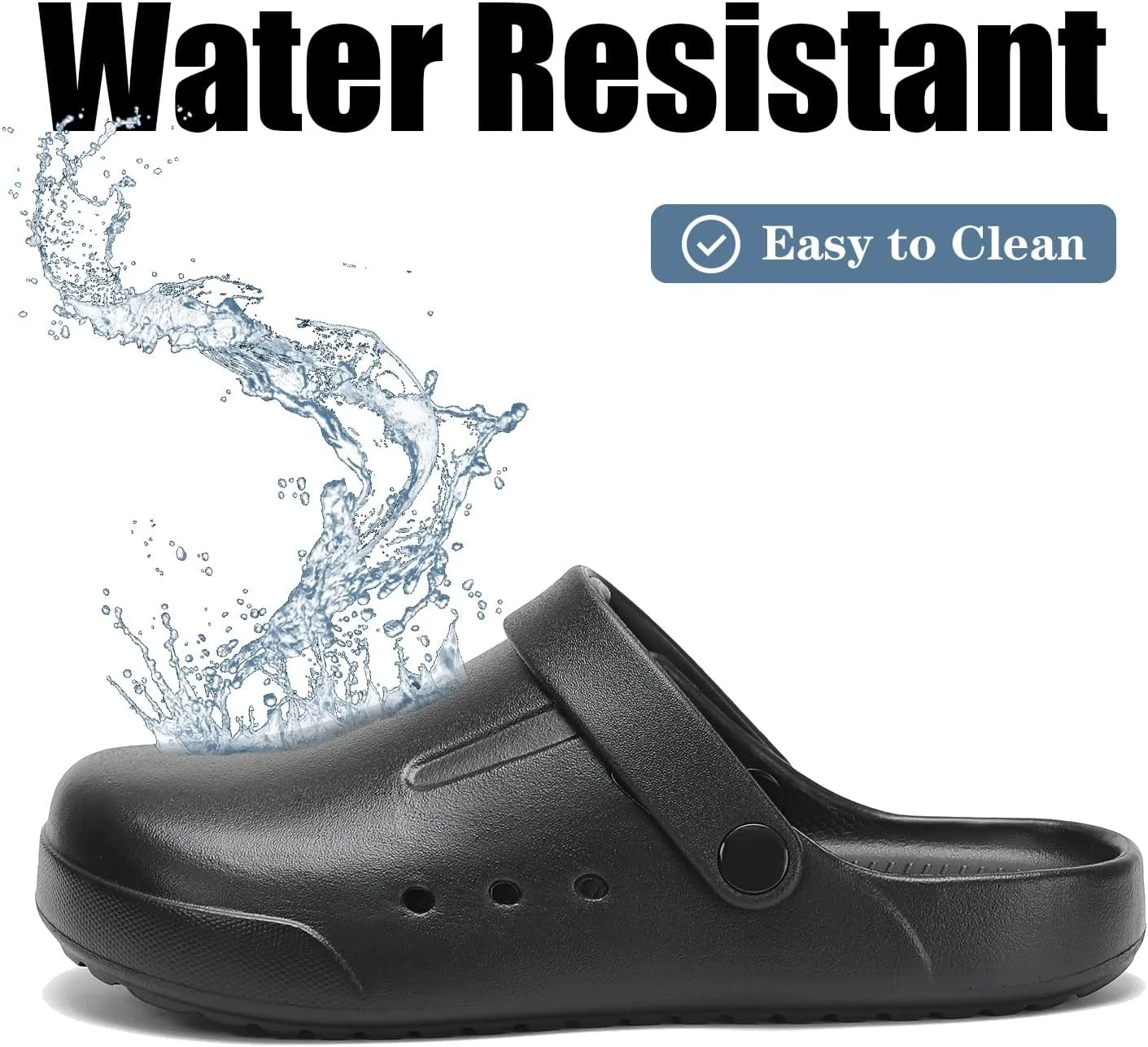 DAYUMKOU Clogs for Women Men Lightweight Slip-On Unisex Garden Shoes with Back Strap, Non-Slip for Work Nurses