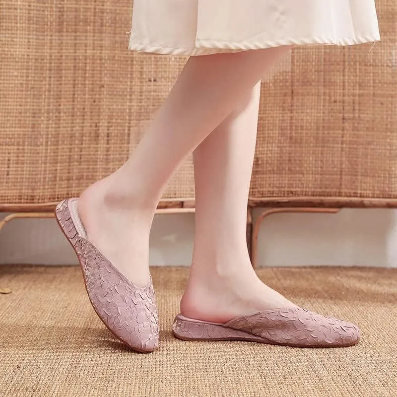Dear Time Women's Buckle Mule Slippers Square Toe Comfortable Slip On Backless Mule Shoes