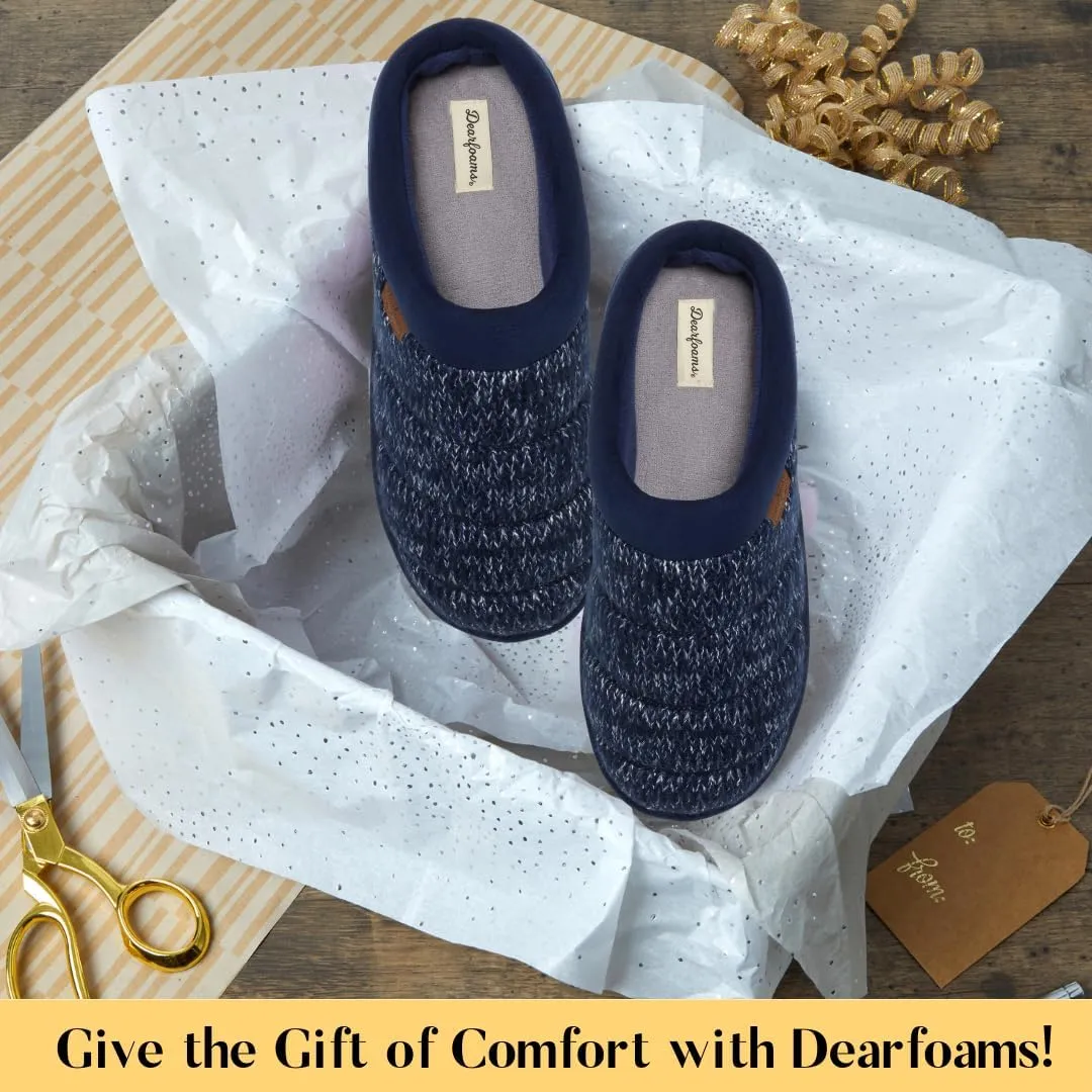 Dearfoams Men's Breathable Memory Foam Asher Clog House Shoe Slipper