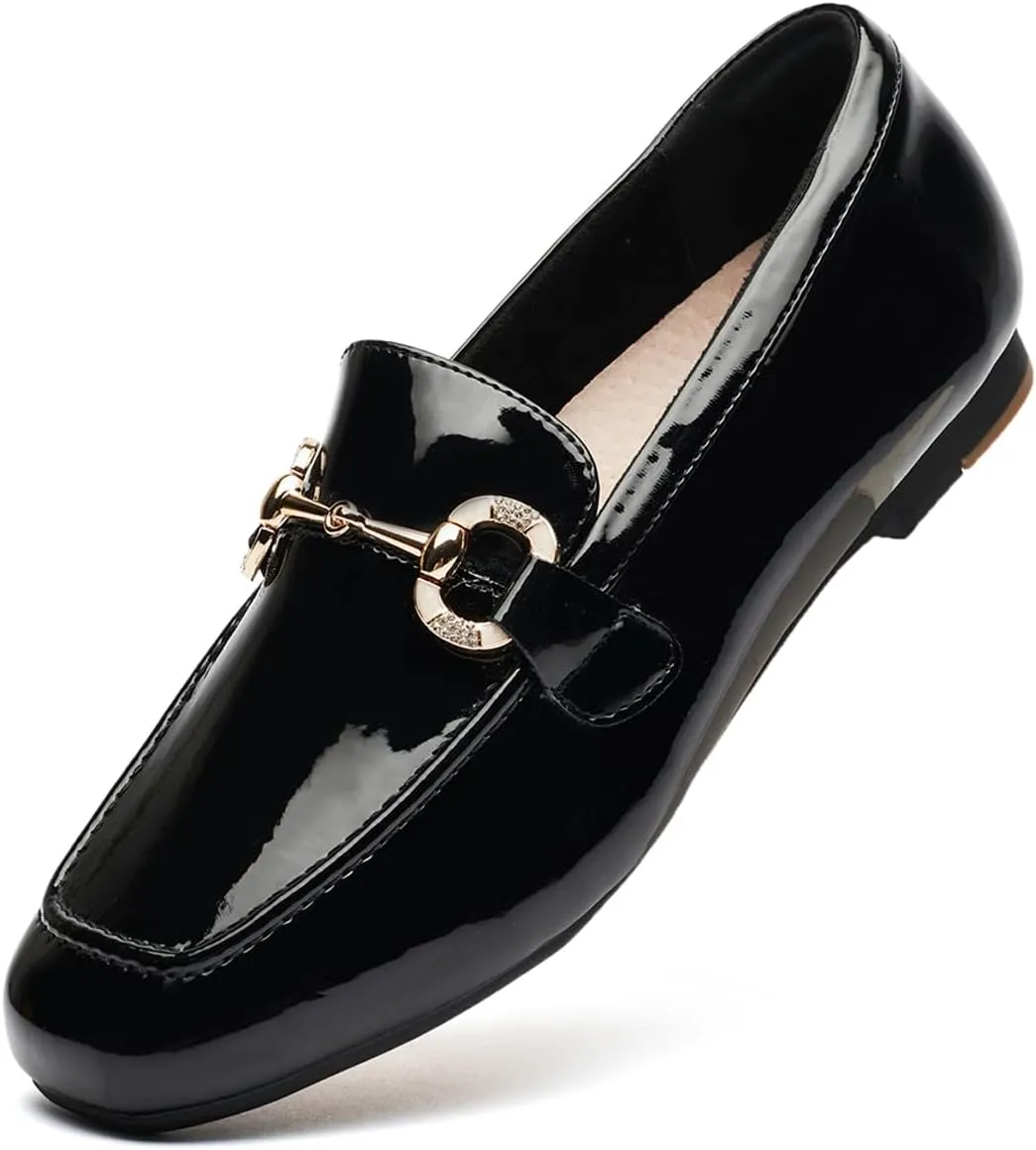 DeYashopin Womens Loafers Shoes Fashion Low Heel Slip on Shoes Comfortable Driving Flats
