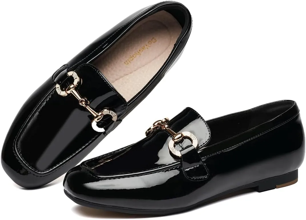 DeYashopin Womens Loafers Shoes Fashion Low Heel Slip on Shoes Comfortable Driving Flats