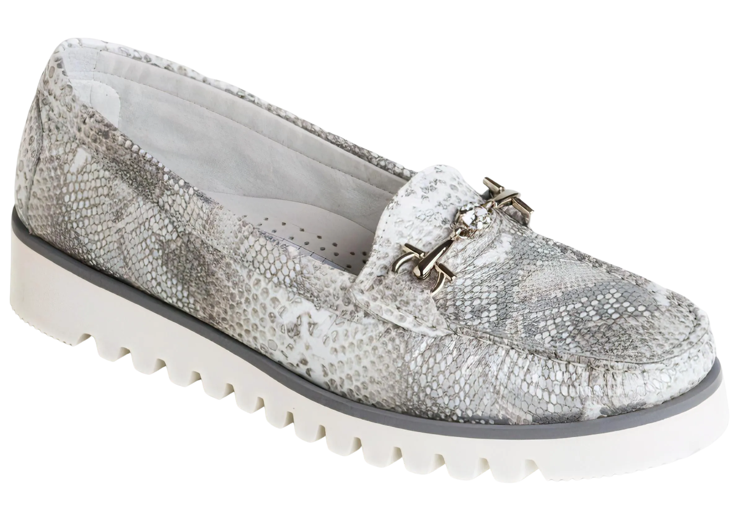 DI CHENZO Women's 1276 Iris Argento Leather Loafer