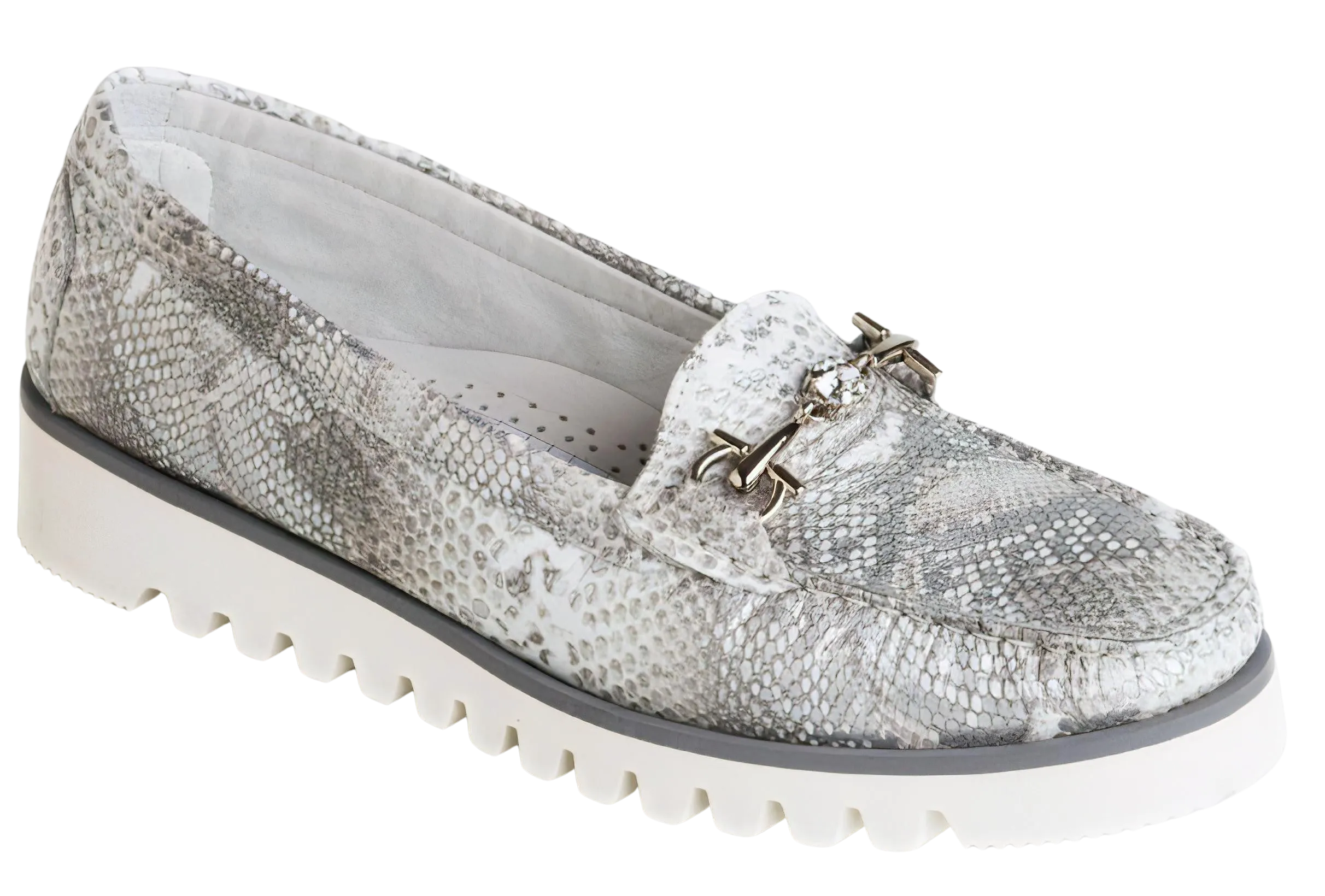 DI CHENZO Women's 1276 Iris Argento Leather Loafer
