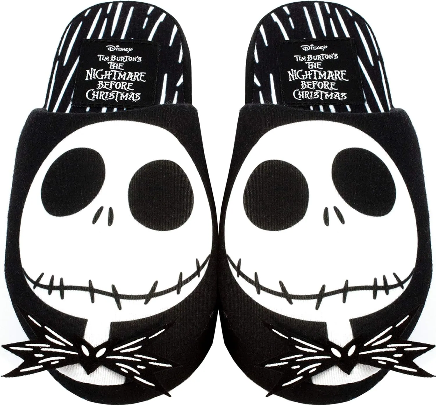 Disney The Nightmare Before Christmas Women Jack Skellington Slippers Ghost Halloween Xmas Holiday NMBC Merchandise Gift Winter House Shoes For Ladies