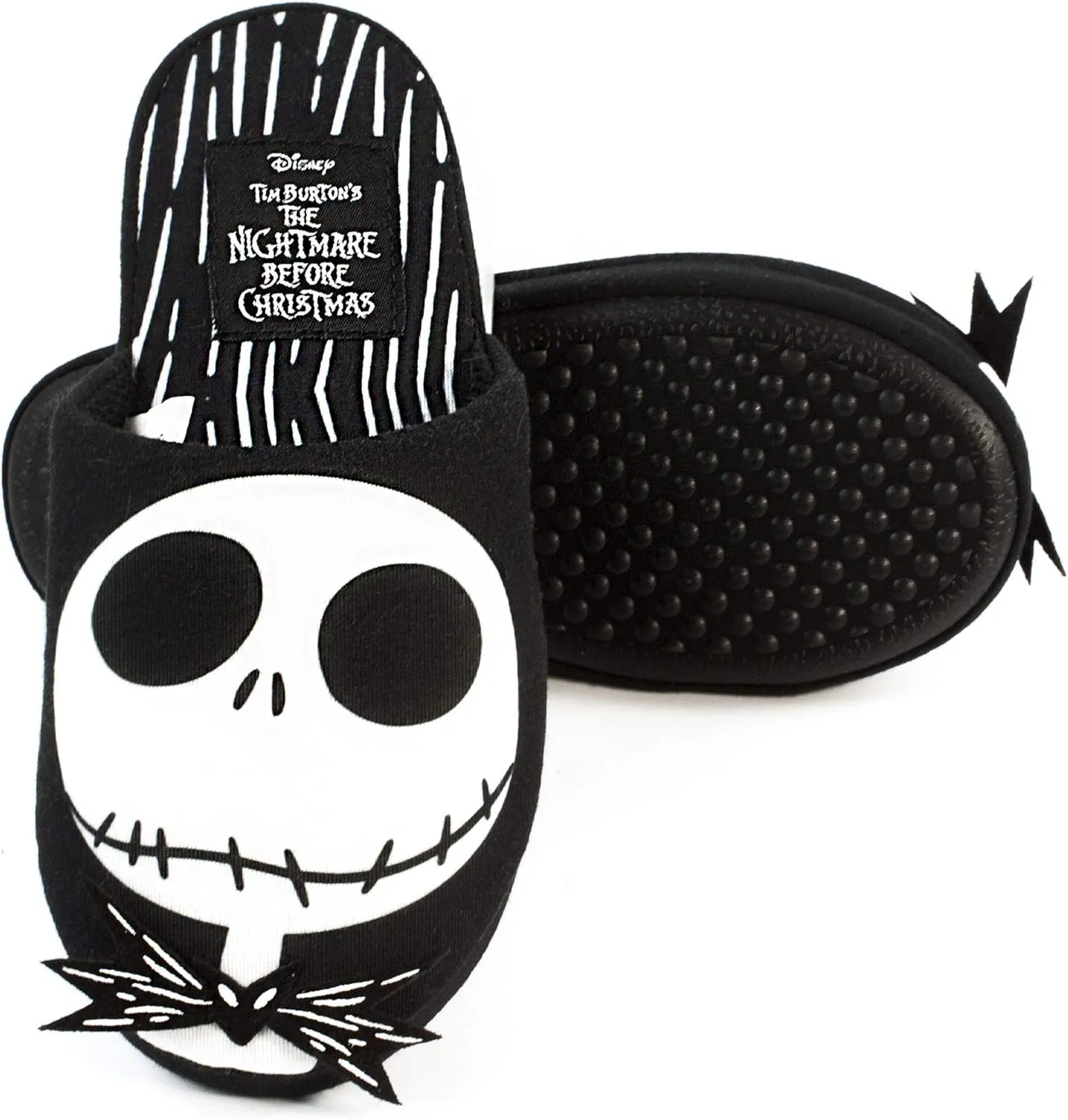 Disney The Nightmare Before Christmas Women Jack Skellington Slippers Ghost Halloween Xmas Holiday NMBC Merchandise Gift Winter House Shoes For Ladies