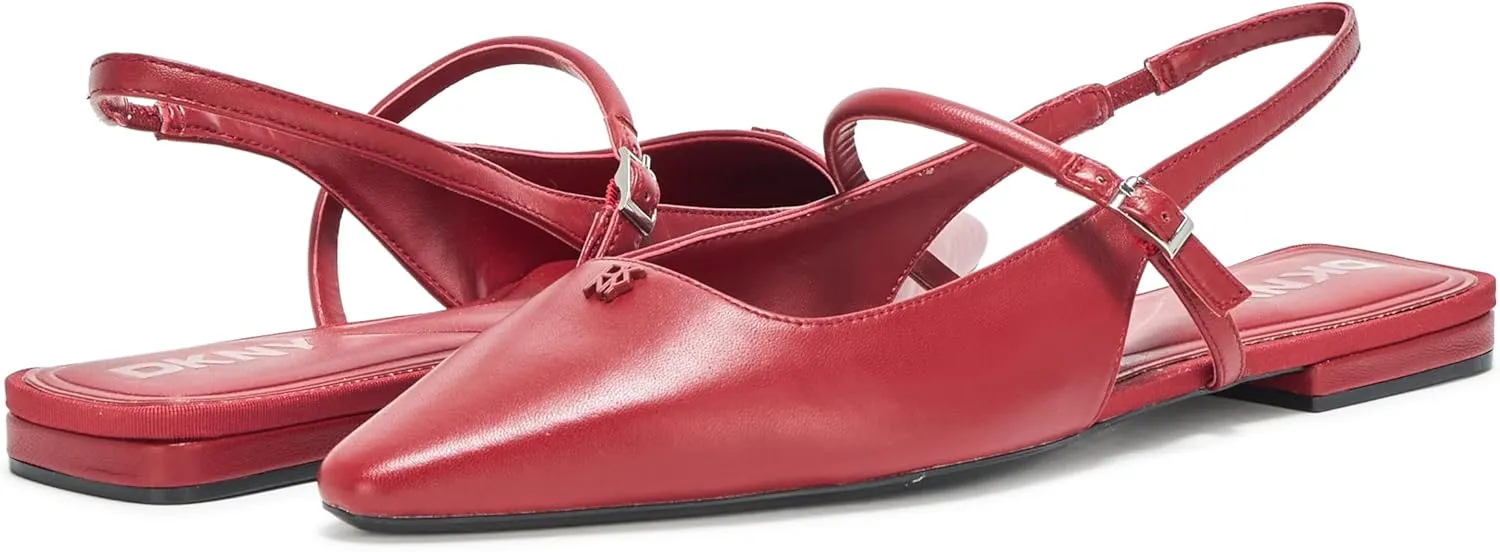DKNY Women's Cairo Pointed Toe Slingback Flat Mule
