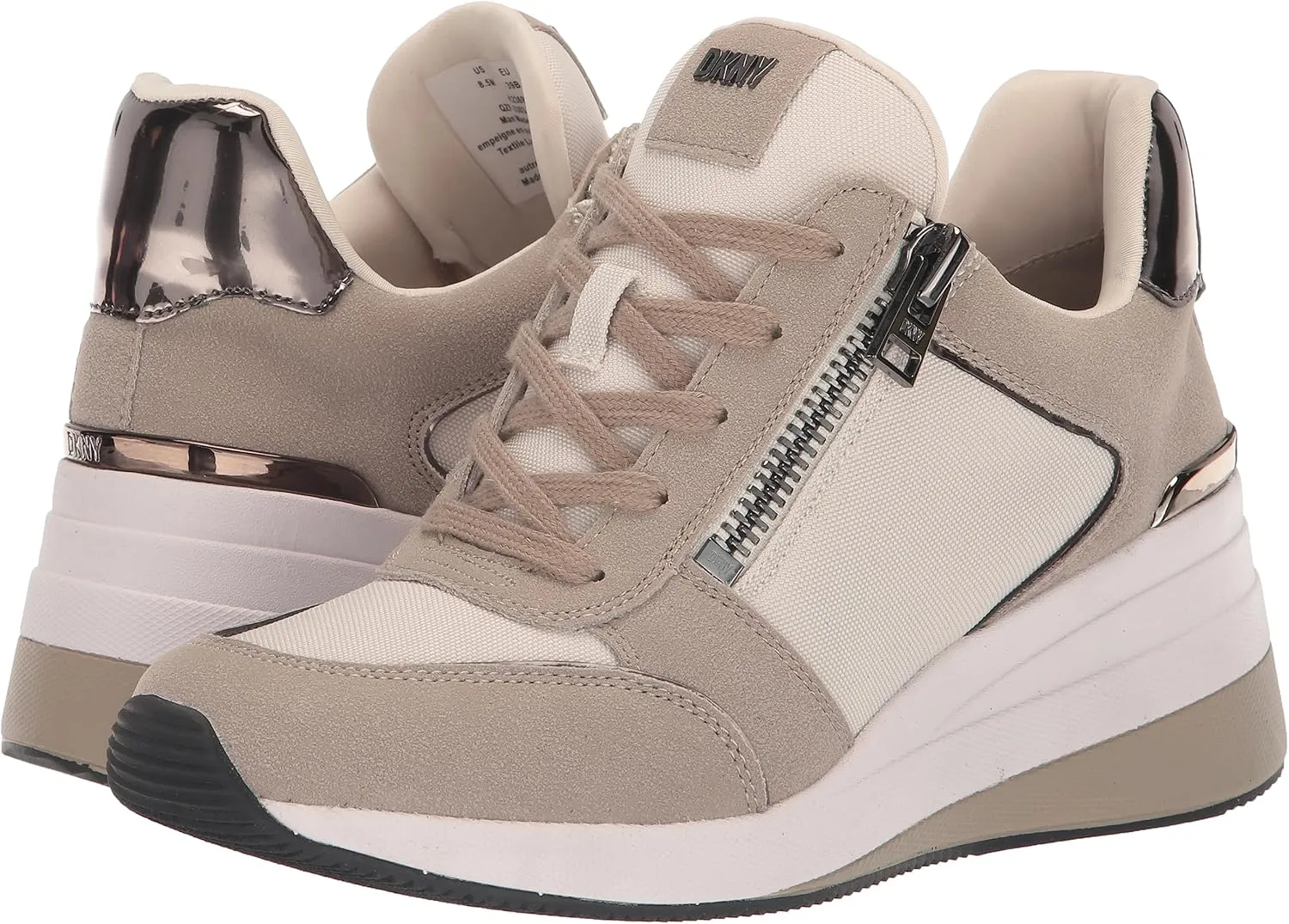 DKNY women's Kaden-Lace Up Wedg Sneaker
