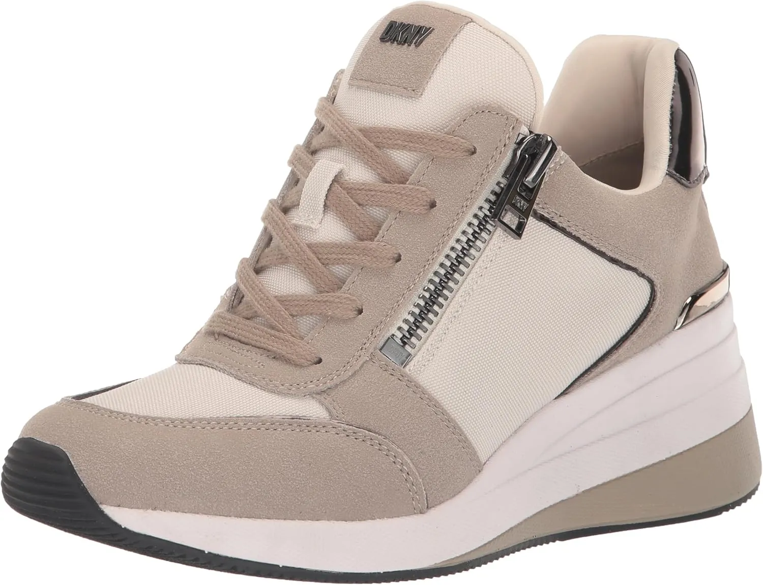 DKNY women's Kaden-Lace Up Wedg Sneaker
