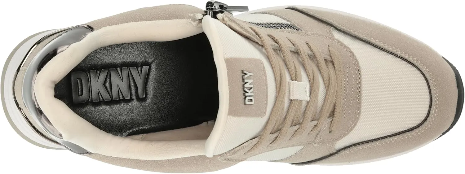 DKNY women's Kaden-Lace Up Wedg Sneaker